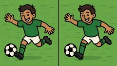 Quebra-cabeças: encontre todas as diferenças na imagem do futebolista em 23 segundos